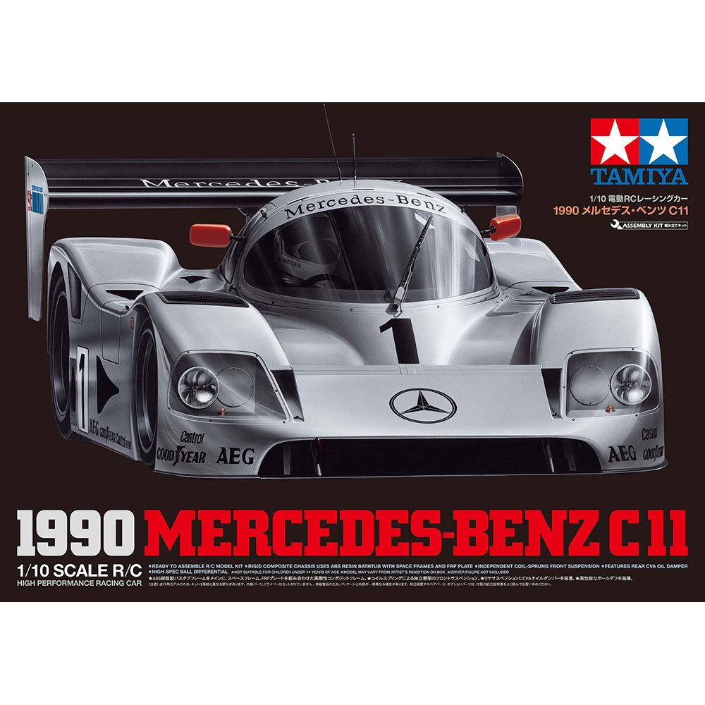 ホビーラジコン TAMIYA 1990 MERCEDES-BENZ C11 1/10 Tamiya 47484 1/10 F-1/GT/RC 1990 Mercedes-Benz C11 Indy Car